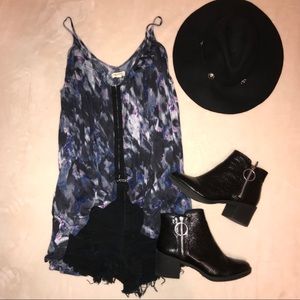 Multicolored babydoll Tank Top